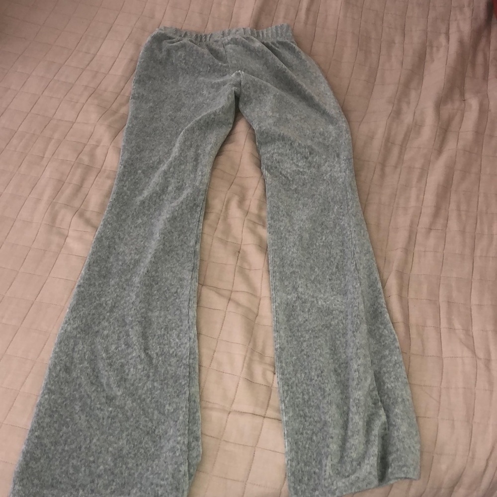 gray flare pants